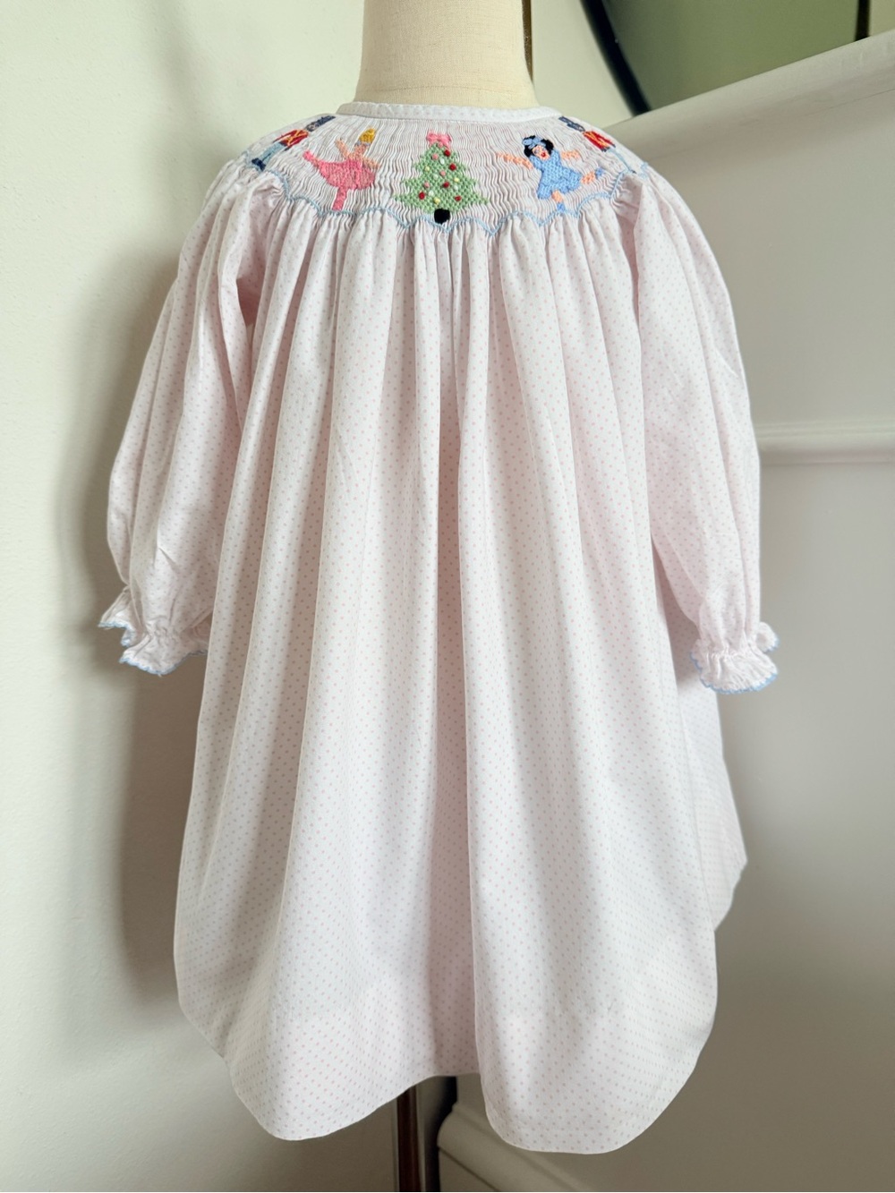 Shrimp & Grits Kids Smocked Nutcracker Ballerina Christmas Dress Girls 3T